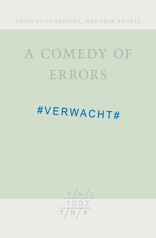 omslagNR1007_a comedy of errors verwacht